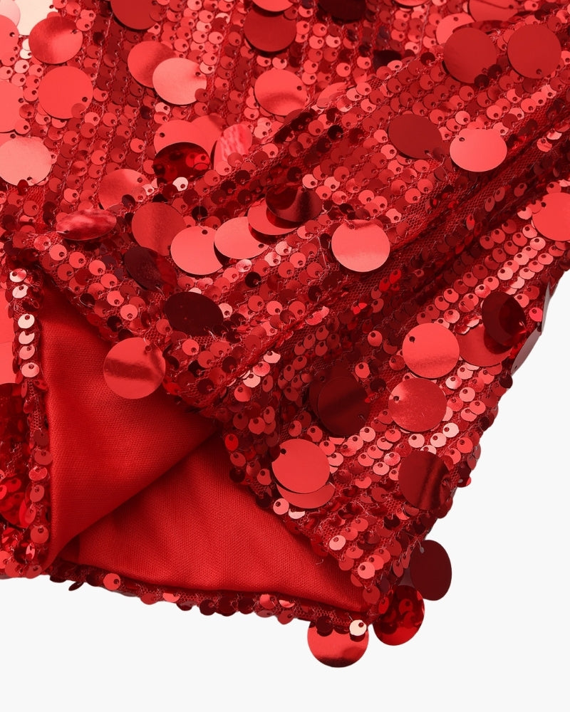 Vestido corto de lentejuelas