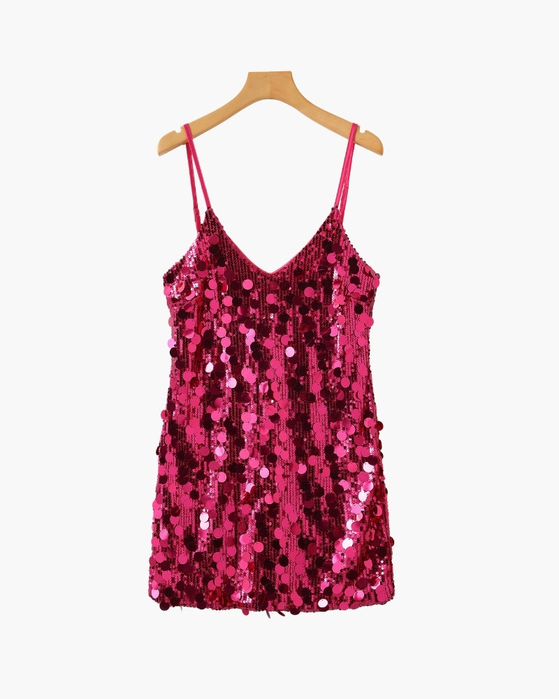 Vestido corto de lentejuelas