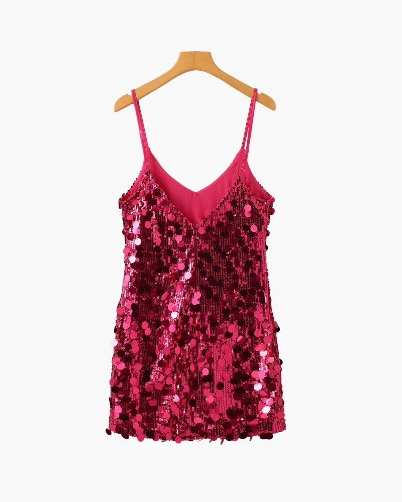 Vestido corto de lentejuelas