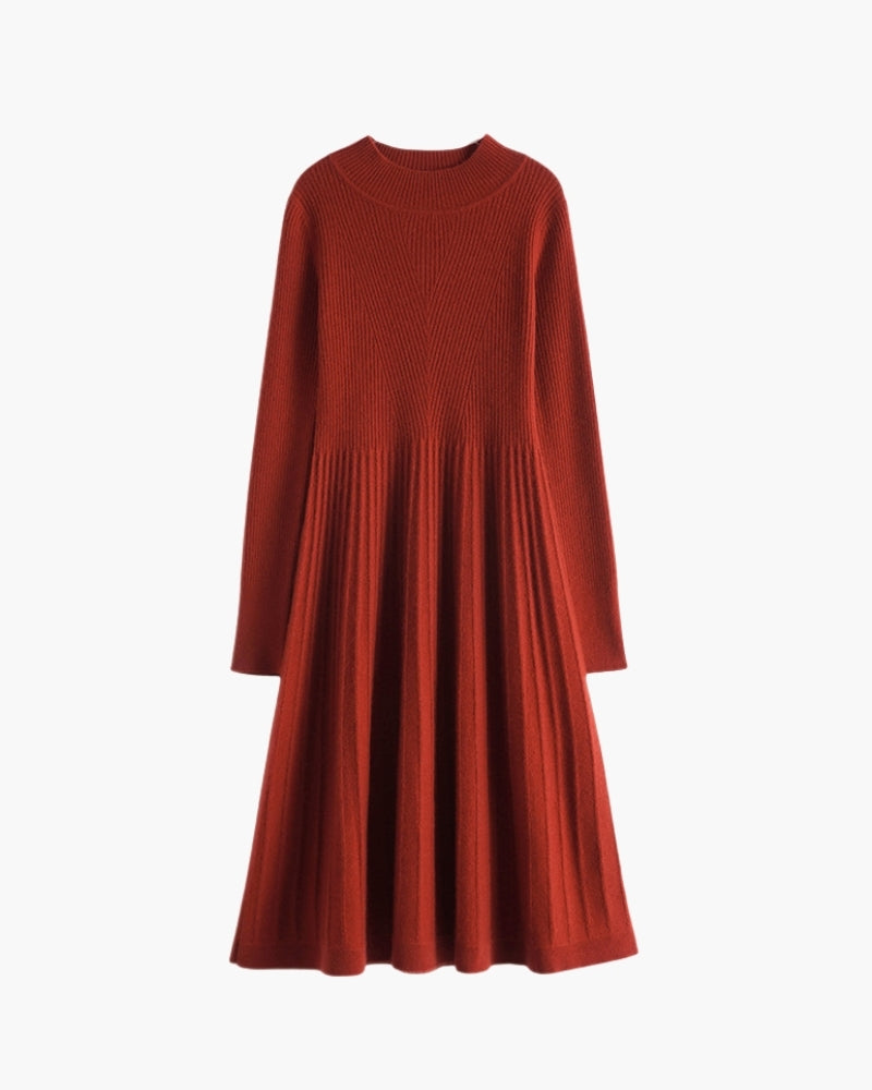 Vestido evasé de cachemira