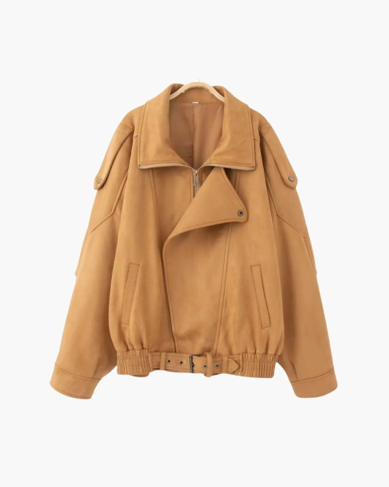 Chaqueta de efecto ante