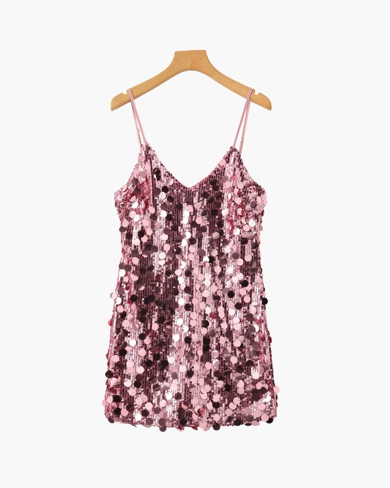 Vestido corto de lentejuelas