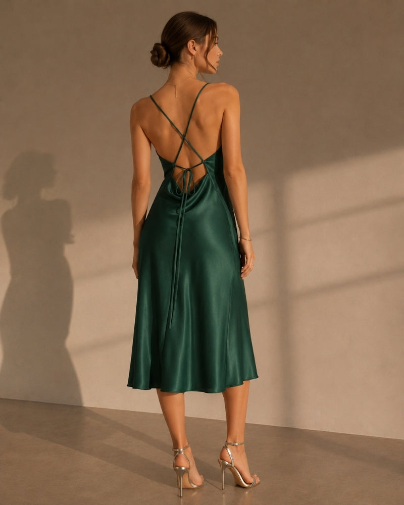 Vestido lencero de seda