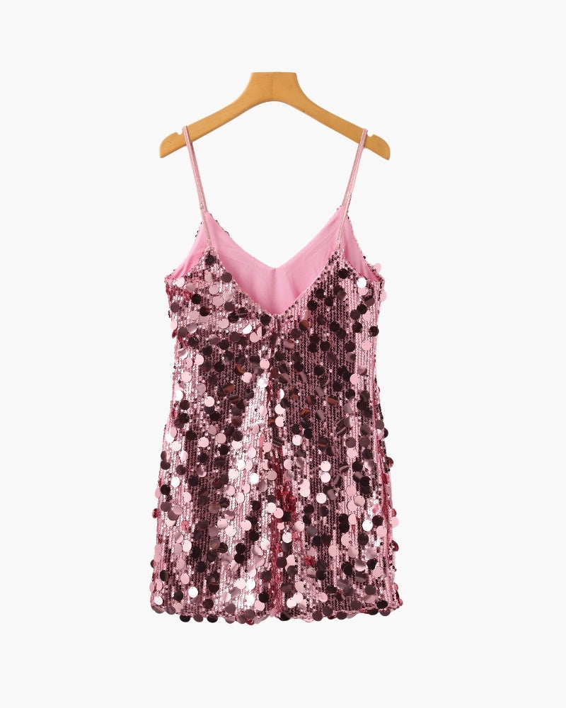 Vestido corto de lentejuelas