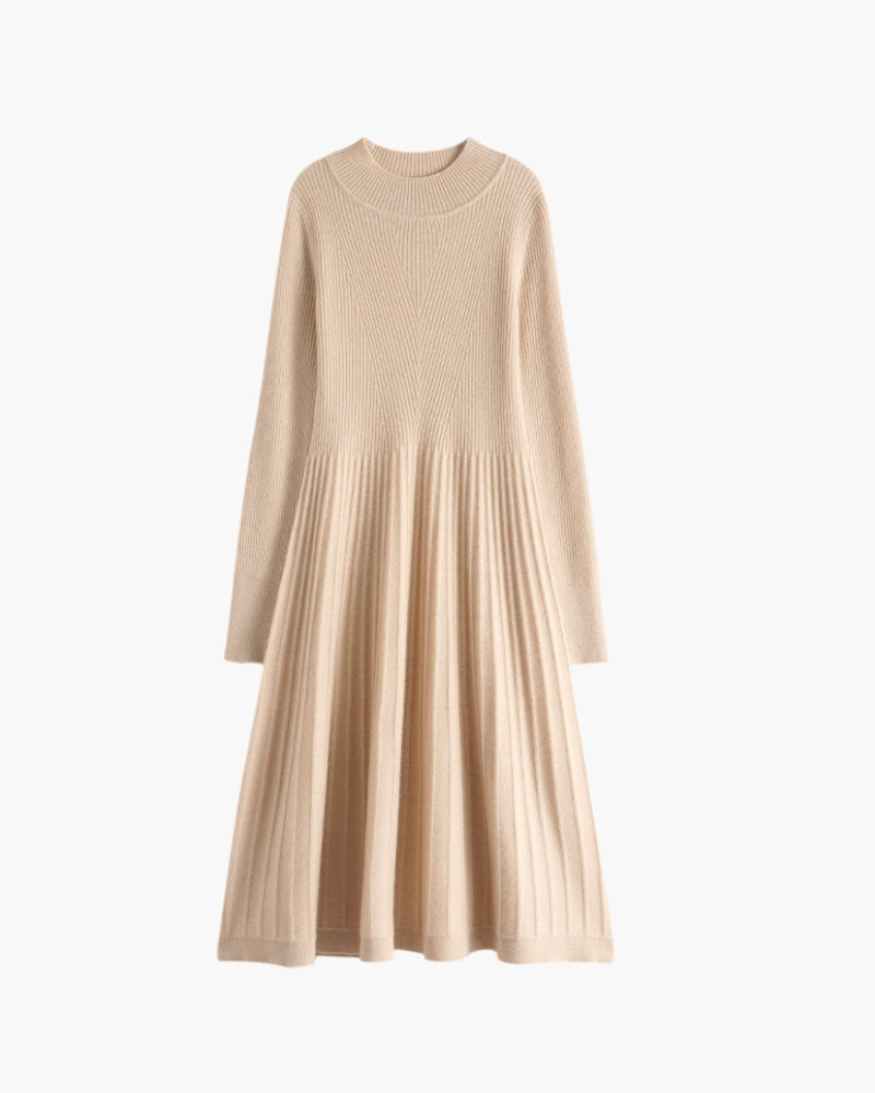 Vestido evasé de cachemira