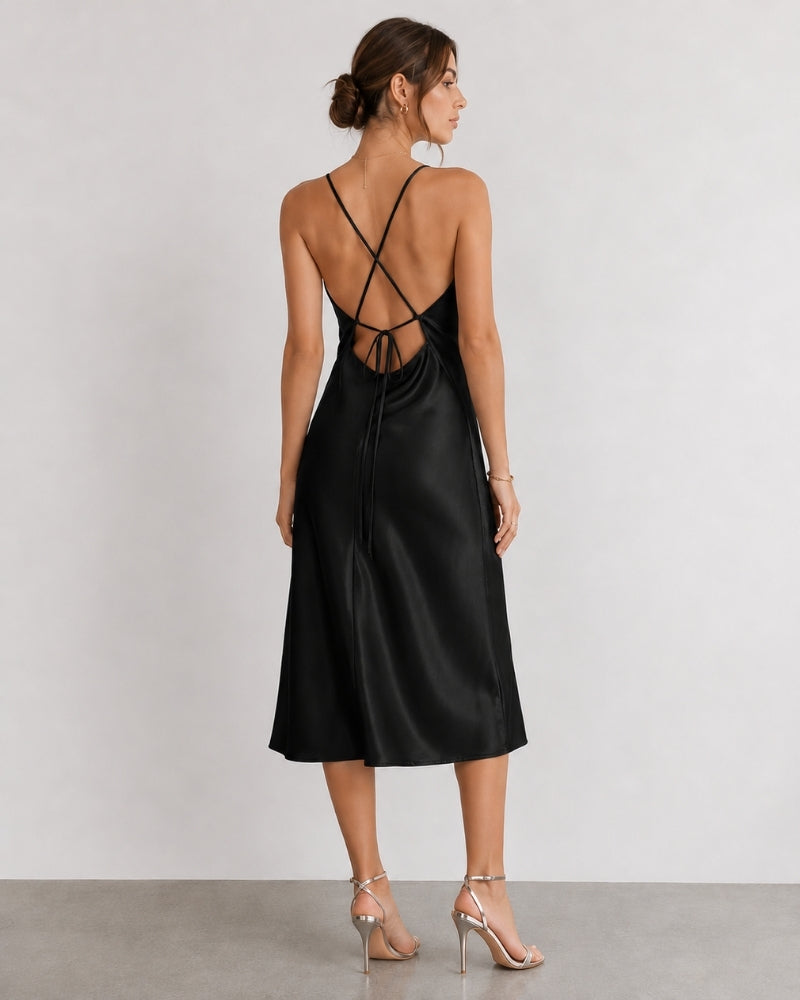 Vestido lencero de seda