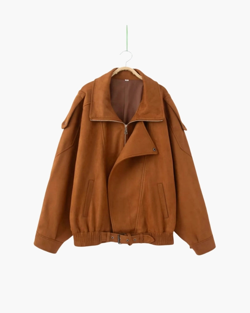 Chaqueta de efecto ante