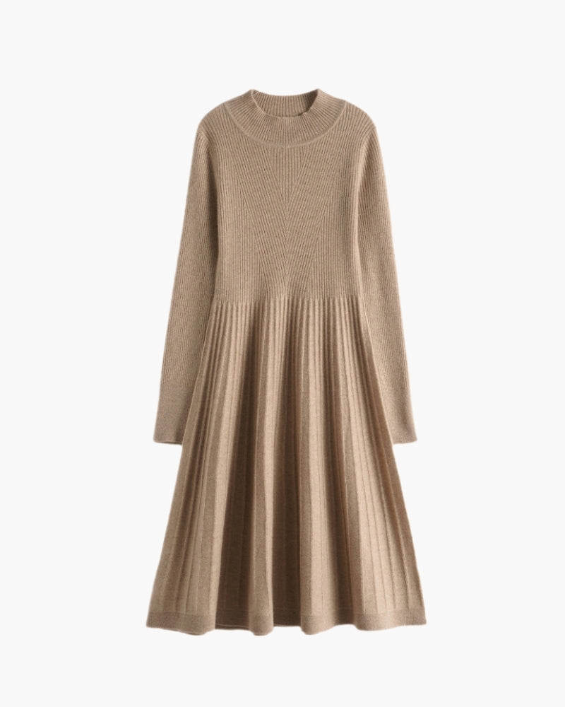 Vestido evasé de cachemira