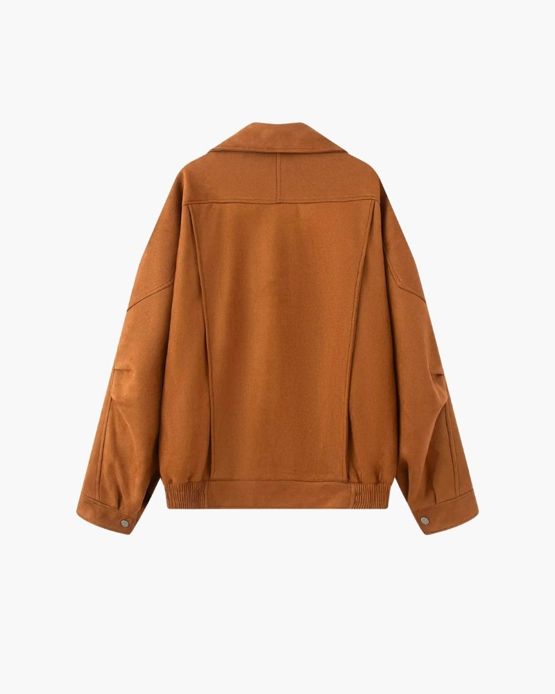 Chaqueta de efecto ante