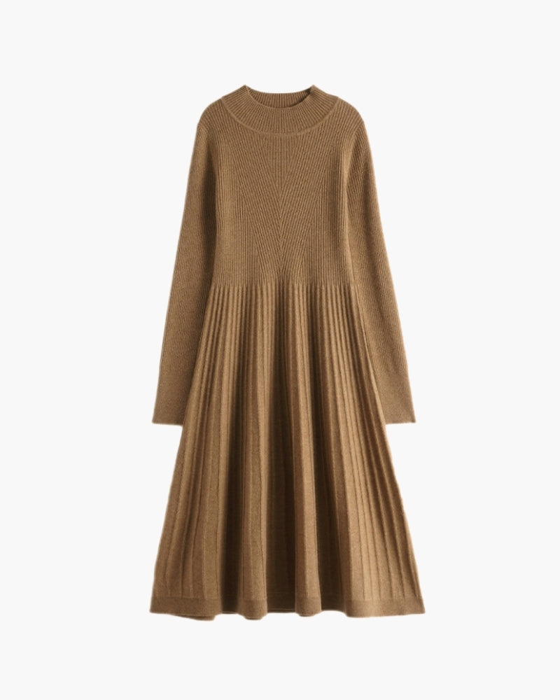Vestido evasé de cachemira