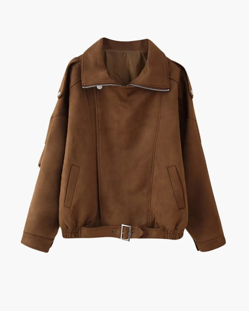 Chaqueta de efecto ante