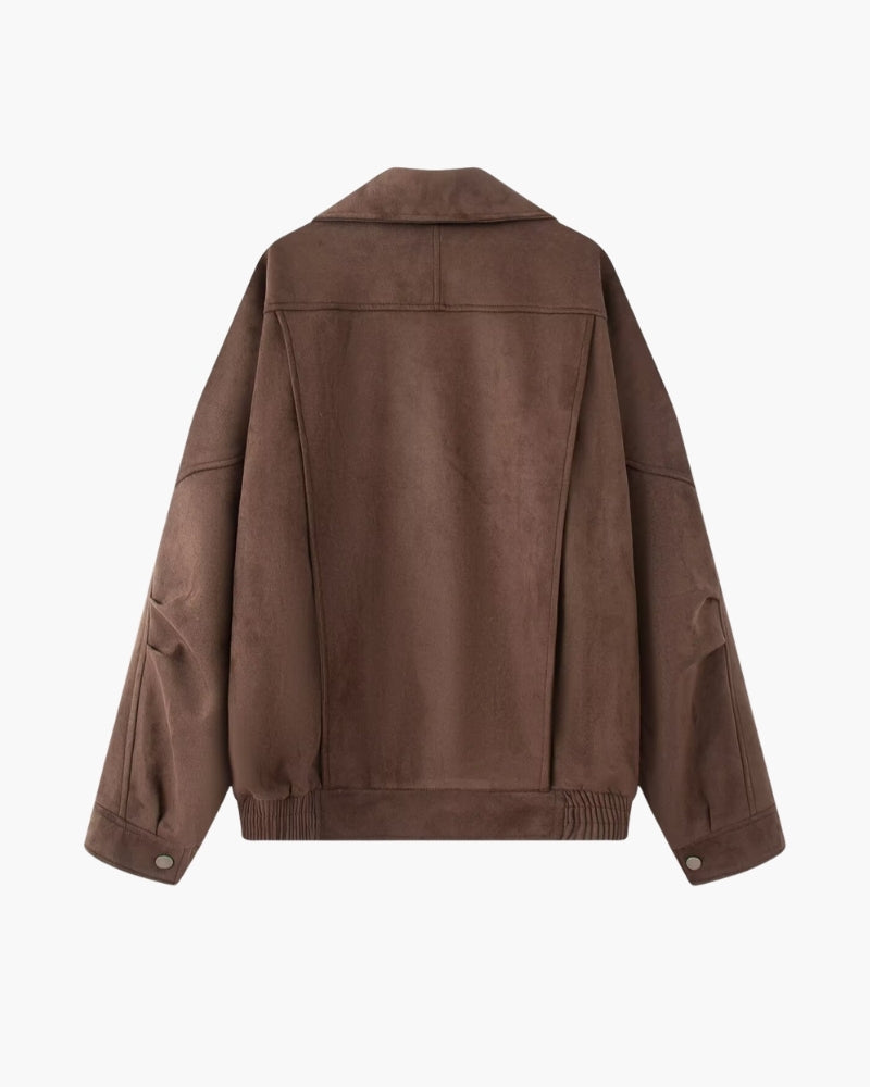 Chaqueta de efecto ante