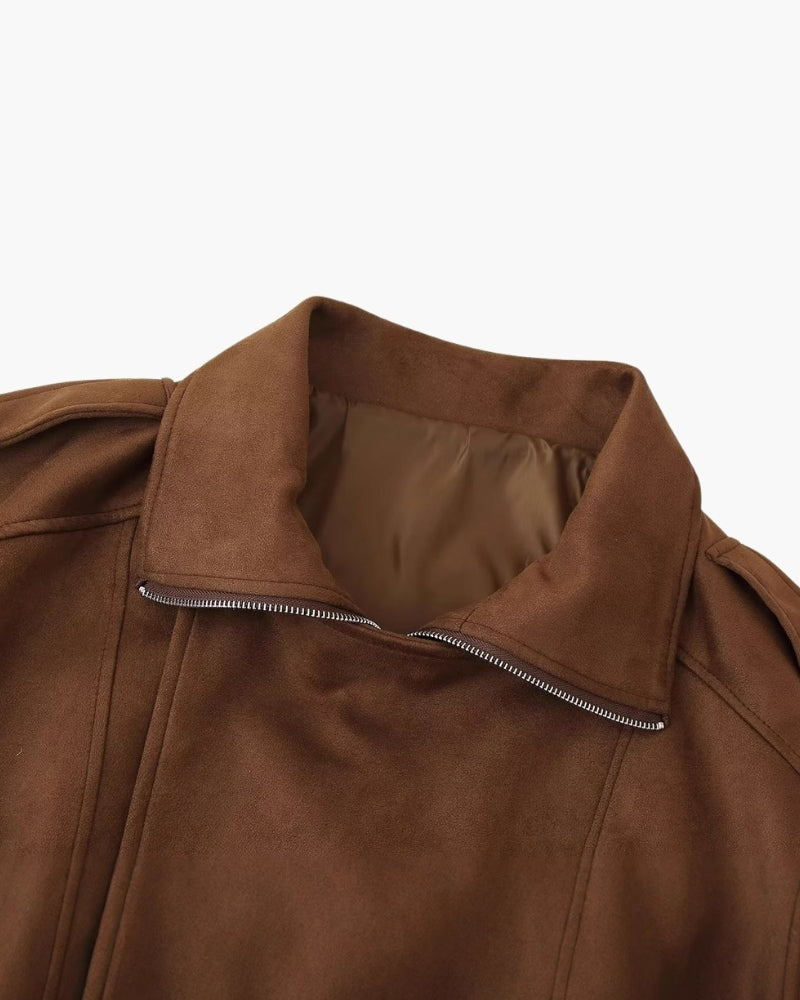Chaqueta de efecto ante