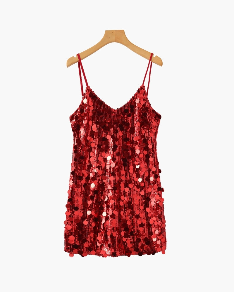 Vestido corto de lentejuelas
