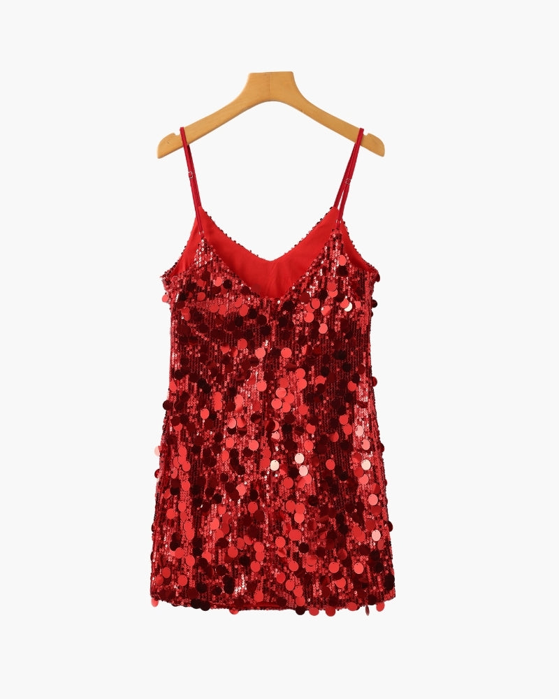 Vestido corto de lentejuelas