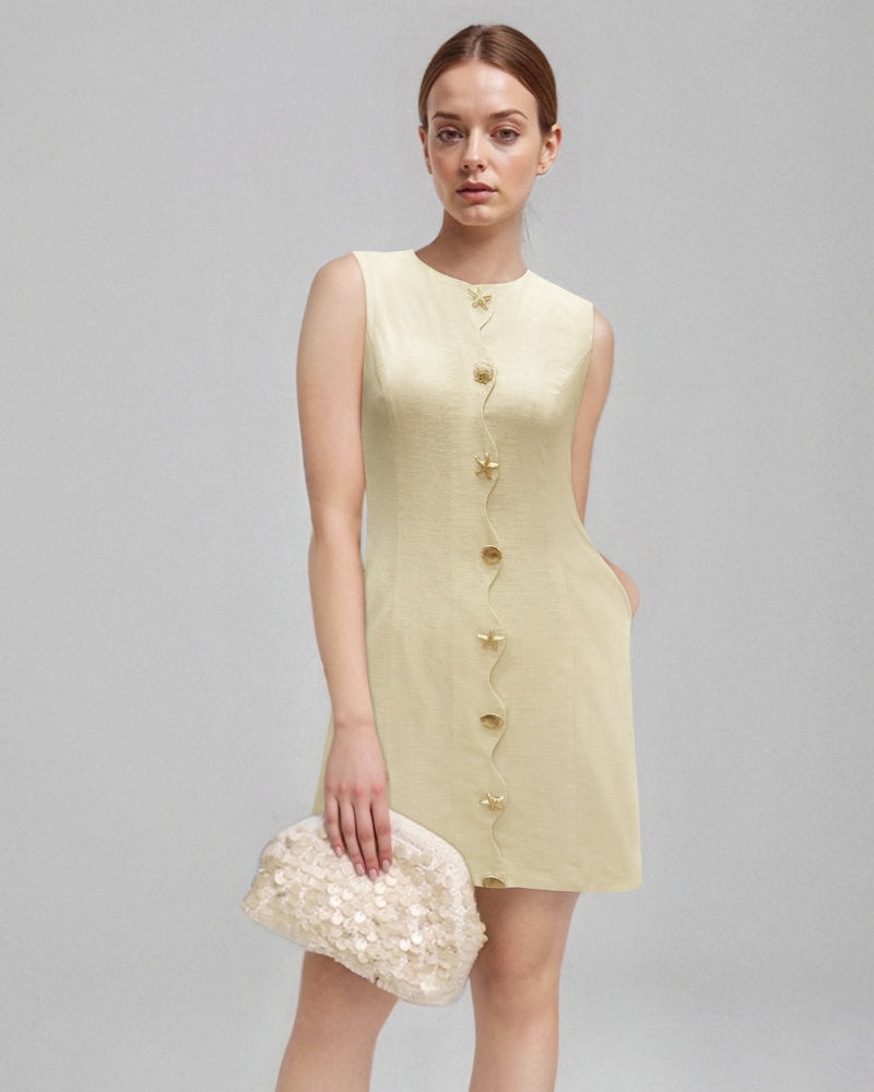 Shellie — Vestido corto sin mangas