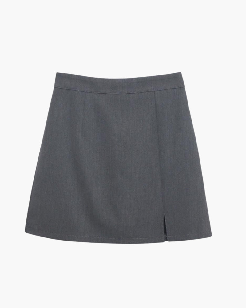 Falda corta recta Oxford