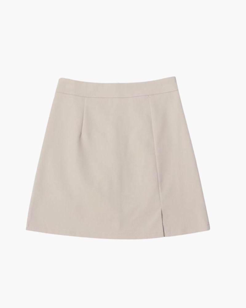 Falda corta recta Oxford