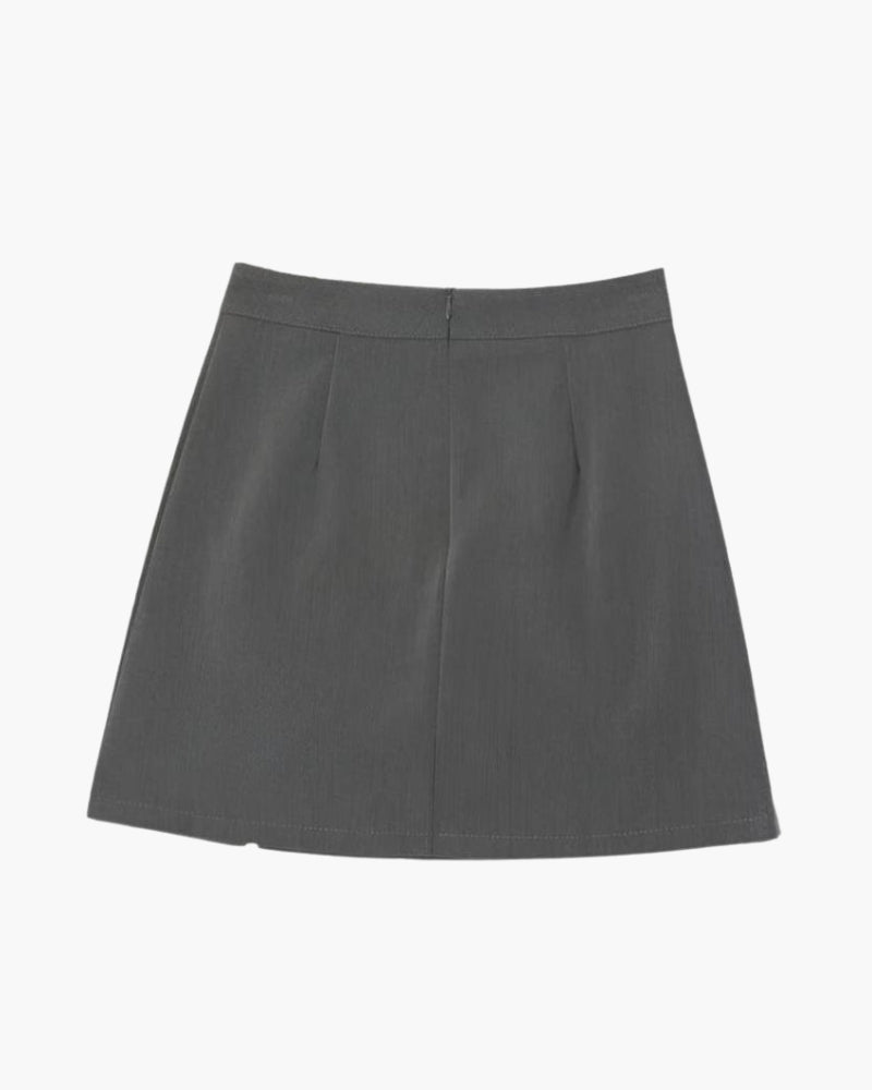 Falda corta recta Oxford