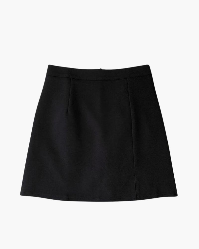 Falda corta recta Oxford